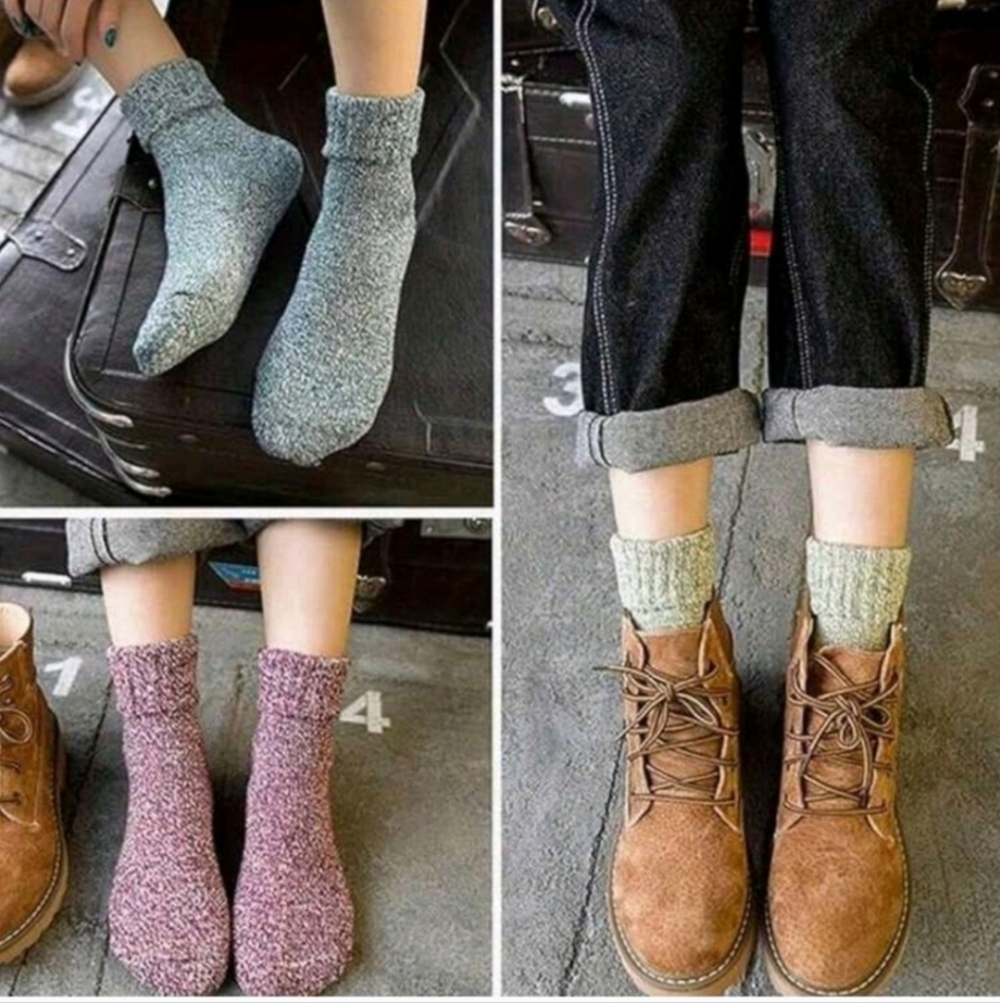 New 5 Pairs Women's Spring And Winter Socks - Picture 2 of 3